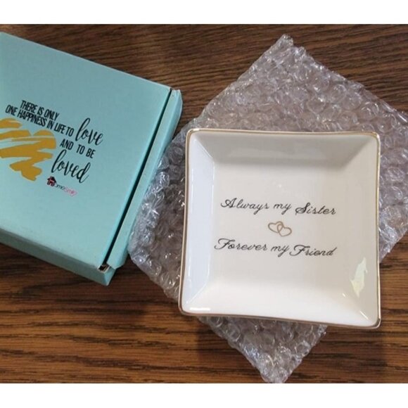 New Ceramic Ring Dish Jewelry Tray for Mom Sister Friends - Picture 1 of 2